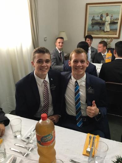 New Arrival lunch at mission home with Elder Anderson